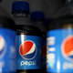 Bottled Pepsi on shelf